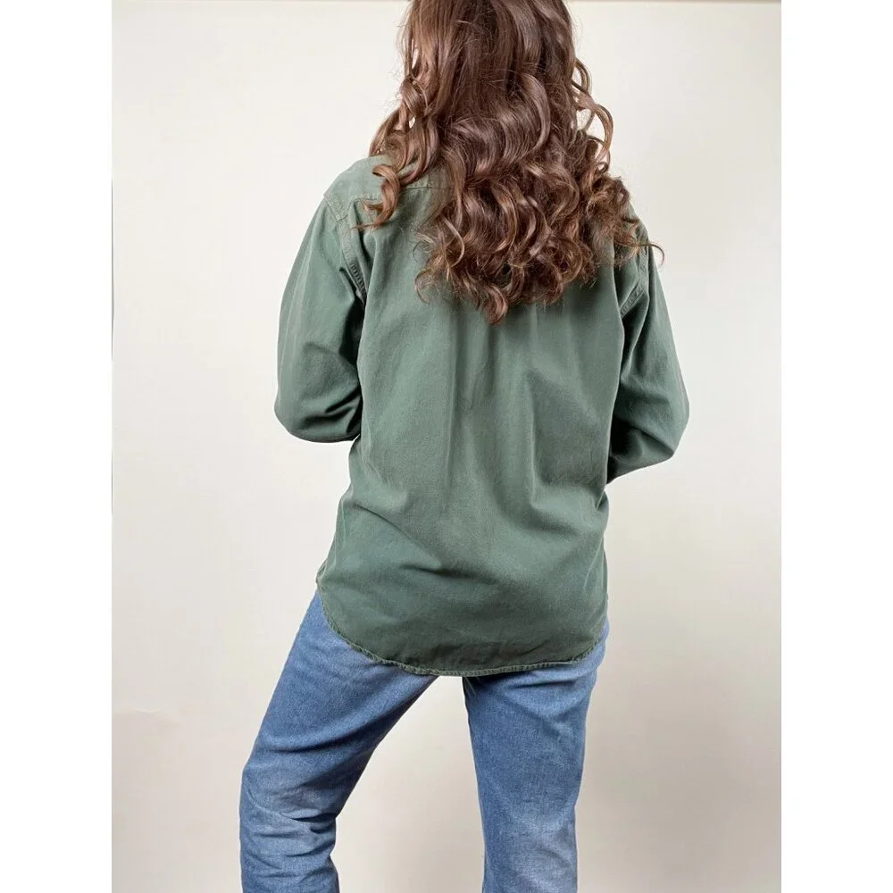 Vintage Levi's Painters Oversized Button Down Up Shirt Light Shacket Relaxed Fit - Picture 2 of 9